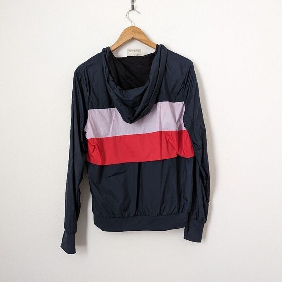 LNDR navy blue pink red Victory zip up hooded lightweight windbreaker jacket - Picture 6 of 7